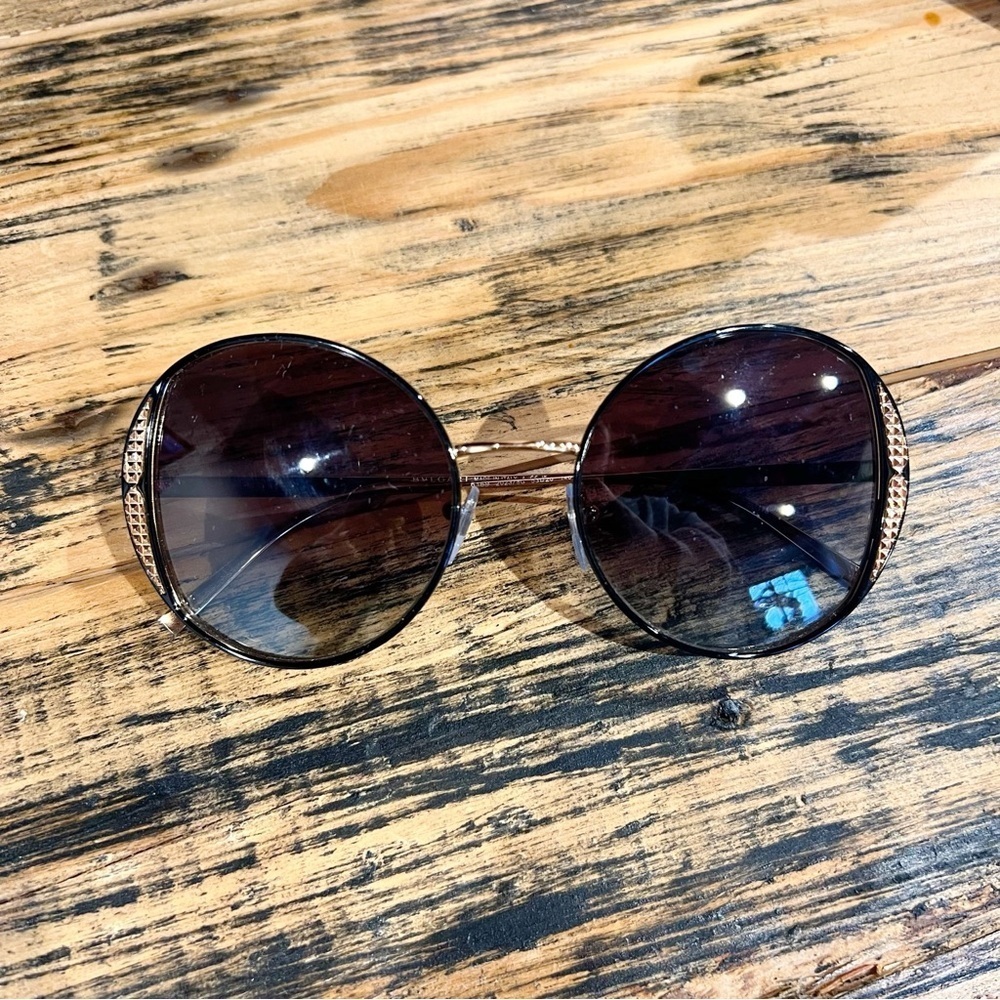 BVLGARI Black Round Sunglasses - Picture 2 of 9